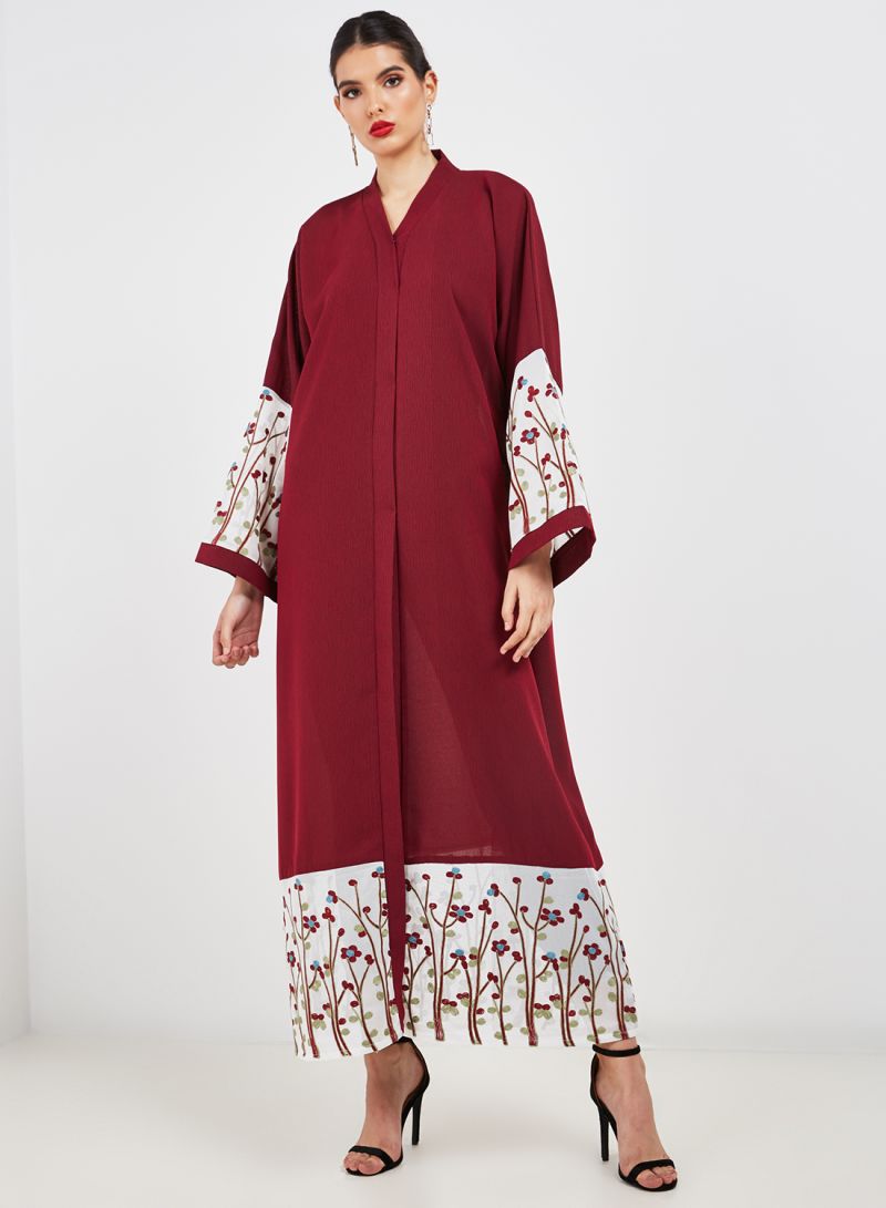 mesh embellished abaya