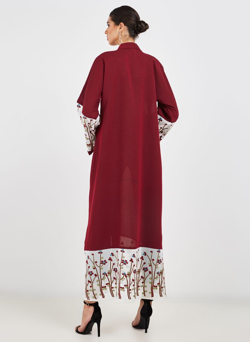 mesh embellished abaya