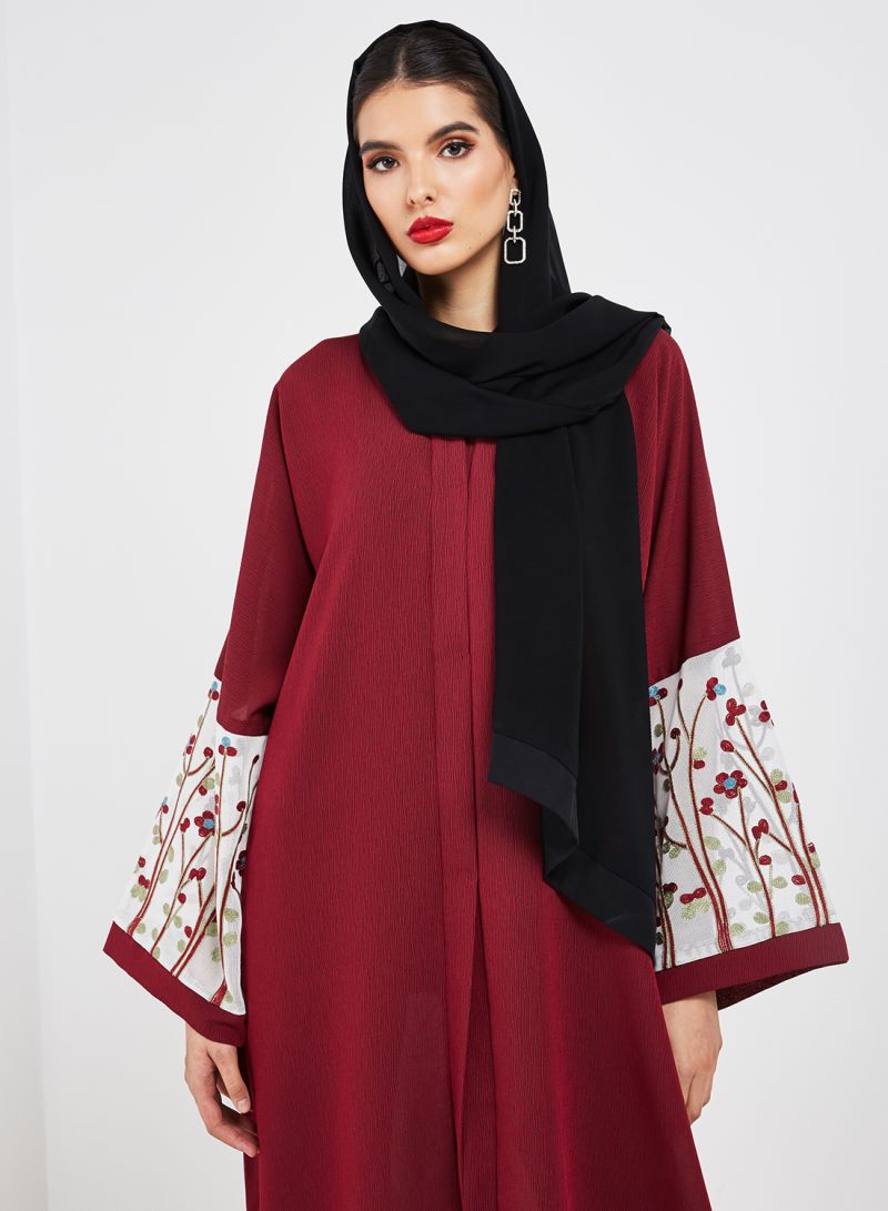 mesh embellished abaya