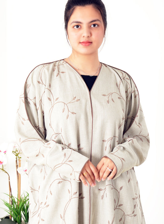 Self Embroidered Bahraini Style Abaya | Bsi3972