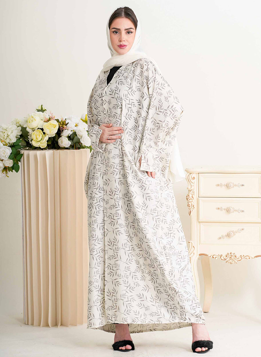 Bahraini Style Self-Printed Plain Abaya for Effortless Elegance | Bsi4307
