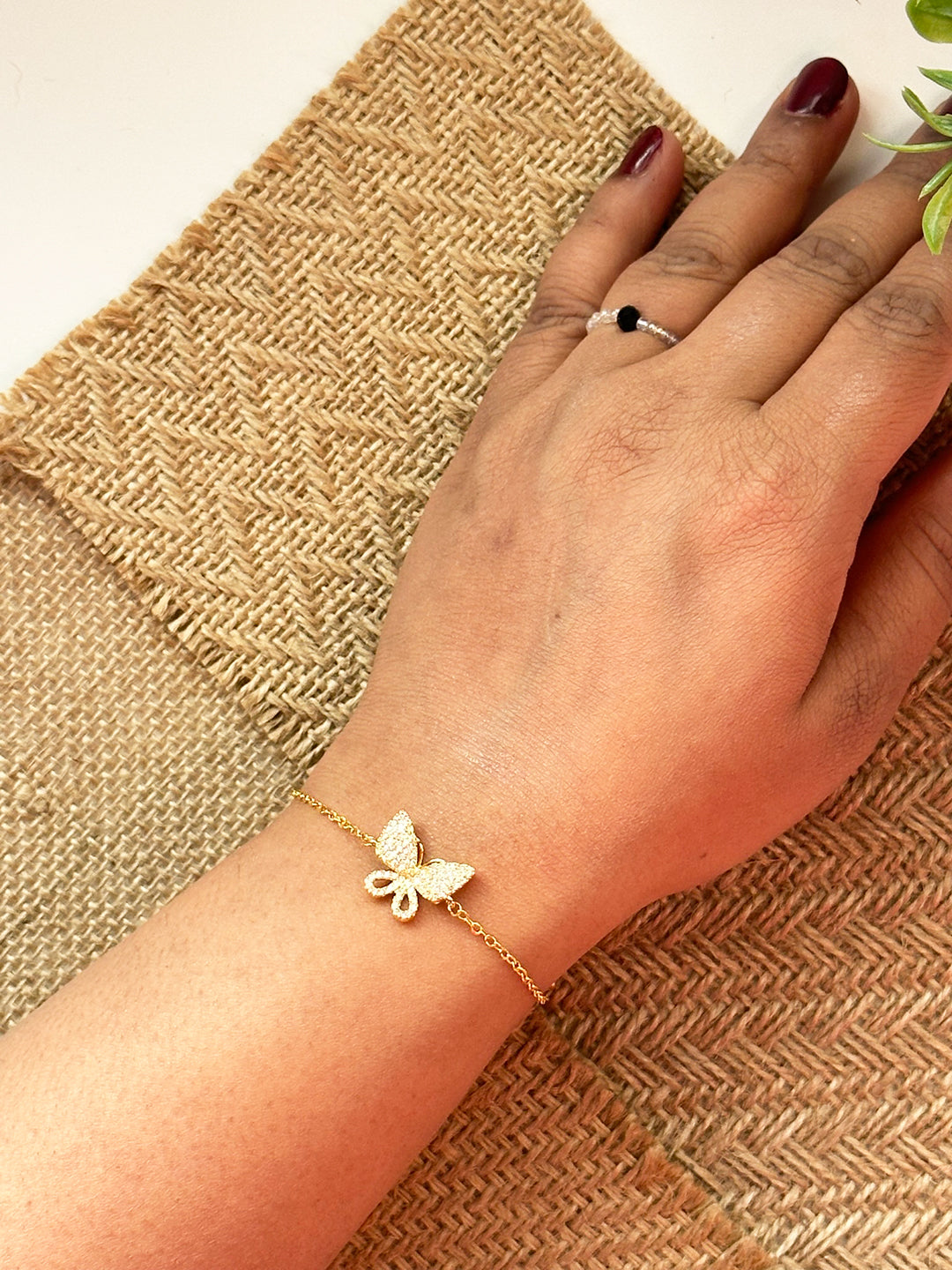 zircon butterfly bracelet
