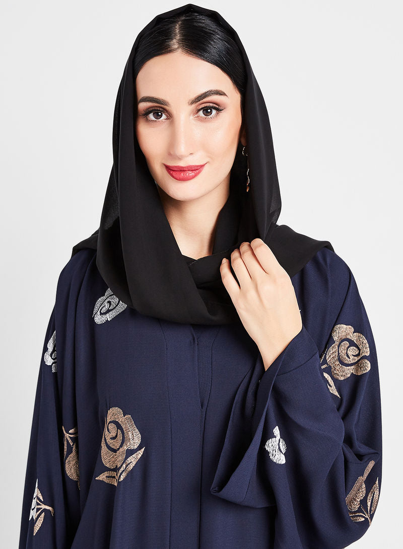 Floral embroidered abaya