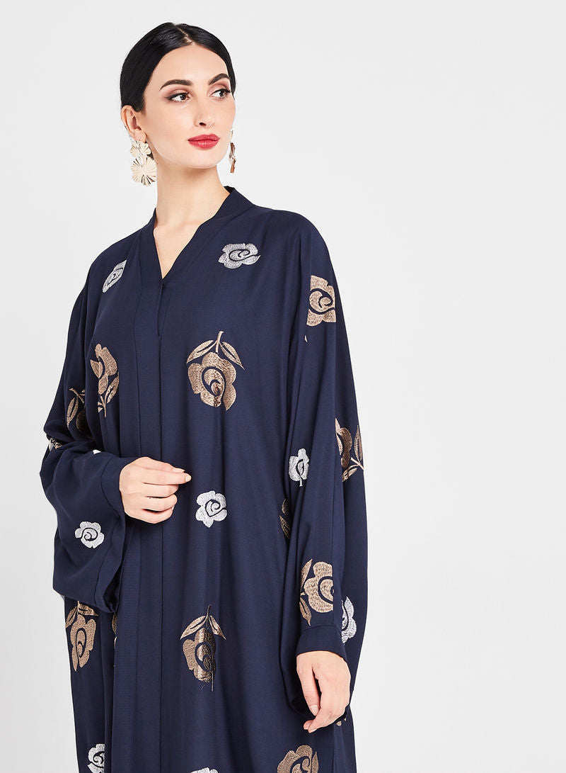 Floral embroidered abaya