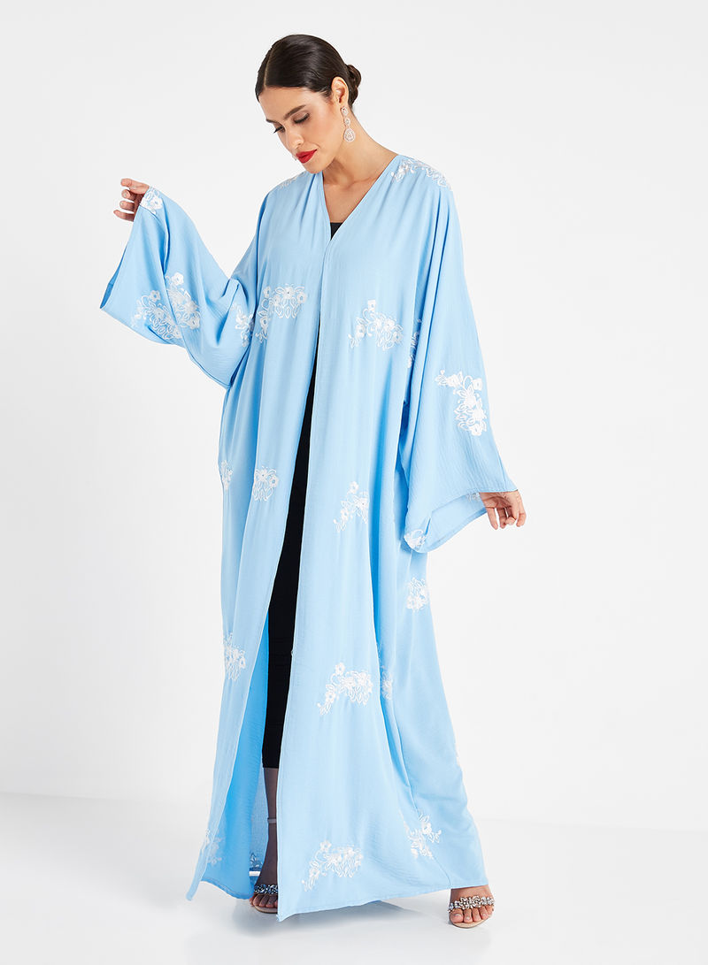 Floral embroidered abaya