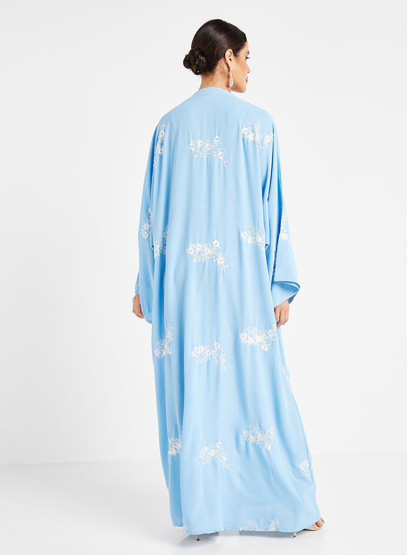 Floral embroidered abaya